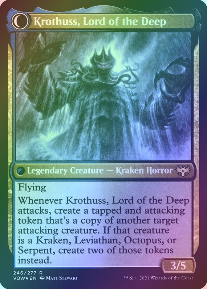 Runo Stromkirk // Krothuss, Lord of the Deep (PVOW) (246s) / Foil — cara 2 de 2