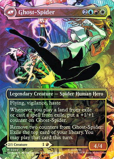 Gwen Stacy // Ghost-Spider (SPM) (202) / Borderless / Foil — cara 2 de 2