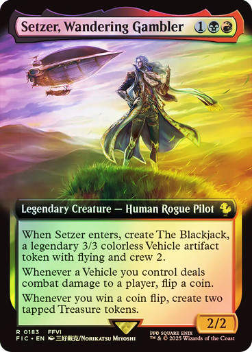 Setzer, Wandering Gambler (FIC) (183) / Extended Art / Foil