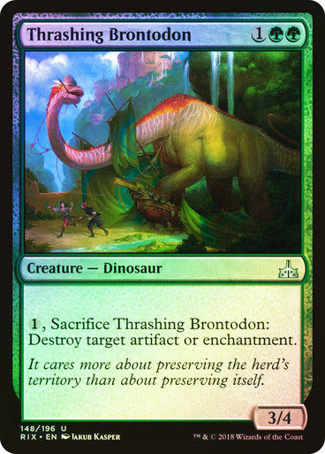 Thrashing Brontodon (RIX) (148) / Foil