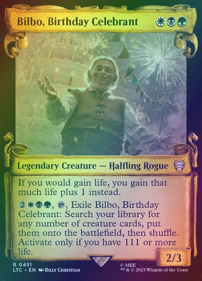 Bilbo, Birthday Celebrant (LTC) (451) / Showcase / Foil