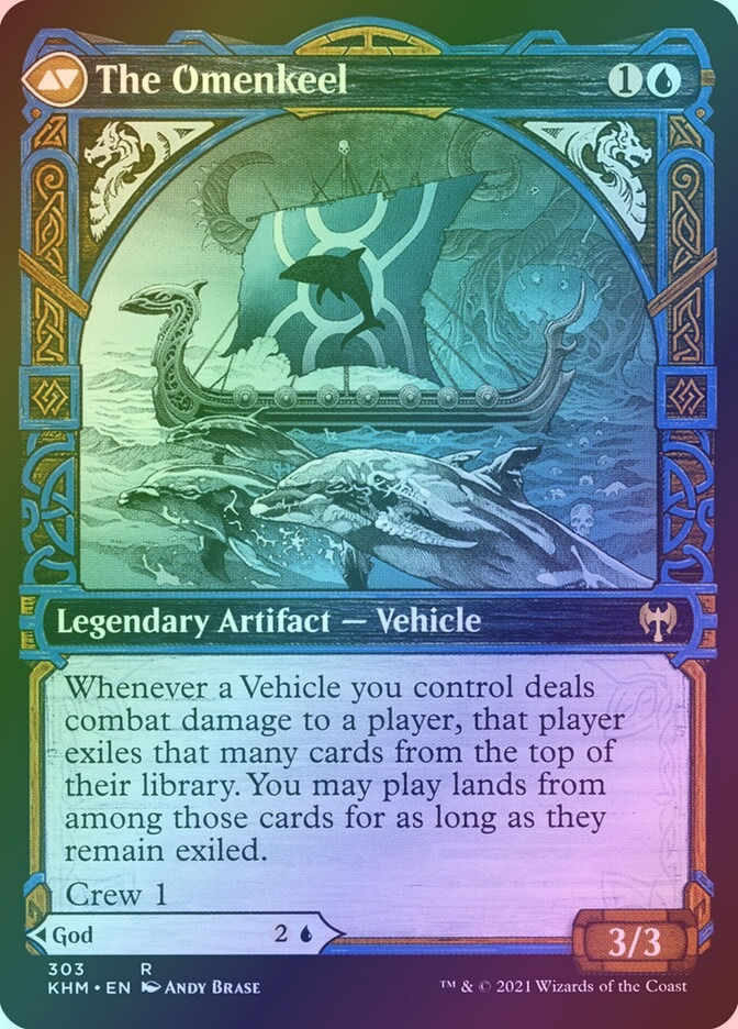 Cosima, God of the Voyage // The Omenkeel (KHM) (303) / Showcase / Foil — cara 2 de 2