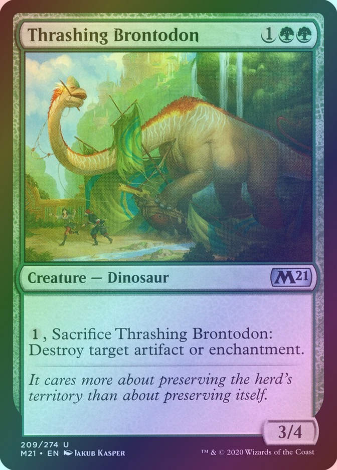 Thrashing Brontodon (M21) (209) / Foil