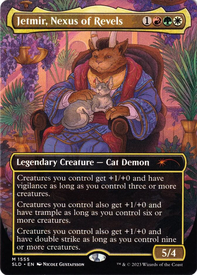 Jetmir, Nexus of Revels // Jetmir, Nexus of Revels (SLD) (1555) / Borderless — cara 1 de 2