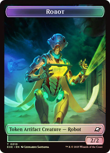 Robot Token // Tezzeret, Cruel Captain Emblem (TEOE) / Foil