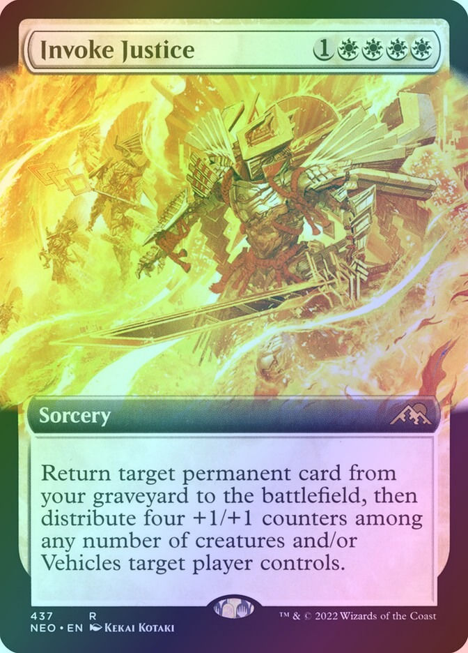 Invoke Justice (NEO) (437) / Extended Art / Foil