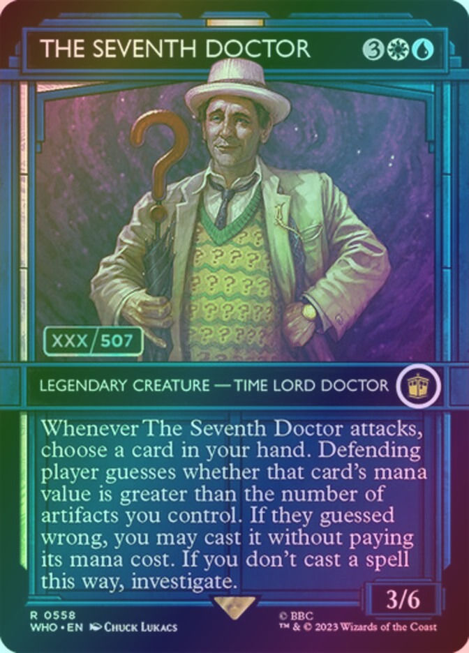 The Seventh Doctor (WHO) (558z) / Borderless / Showcase / Double Rainbow Foil