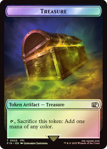 Hero Token T02 // Treasure (TFIN) / Foil — cara 2 de 2