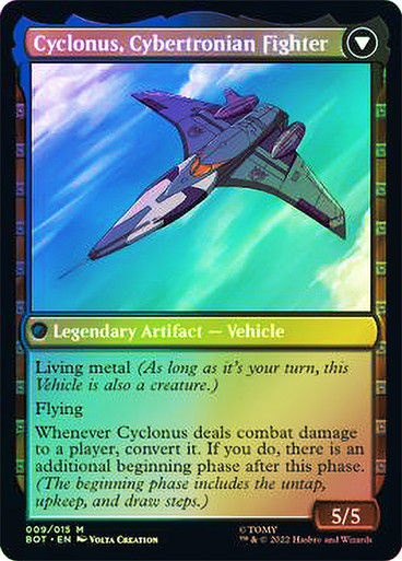 Cyclonus, the Saboteur // Cyclonus, Cybertronian Fighter (BOT) (9) / Foil — cara 2 de 2