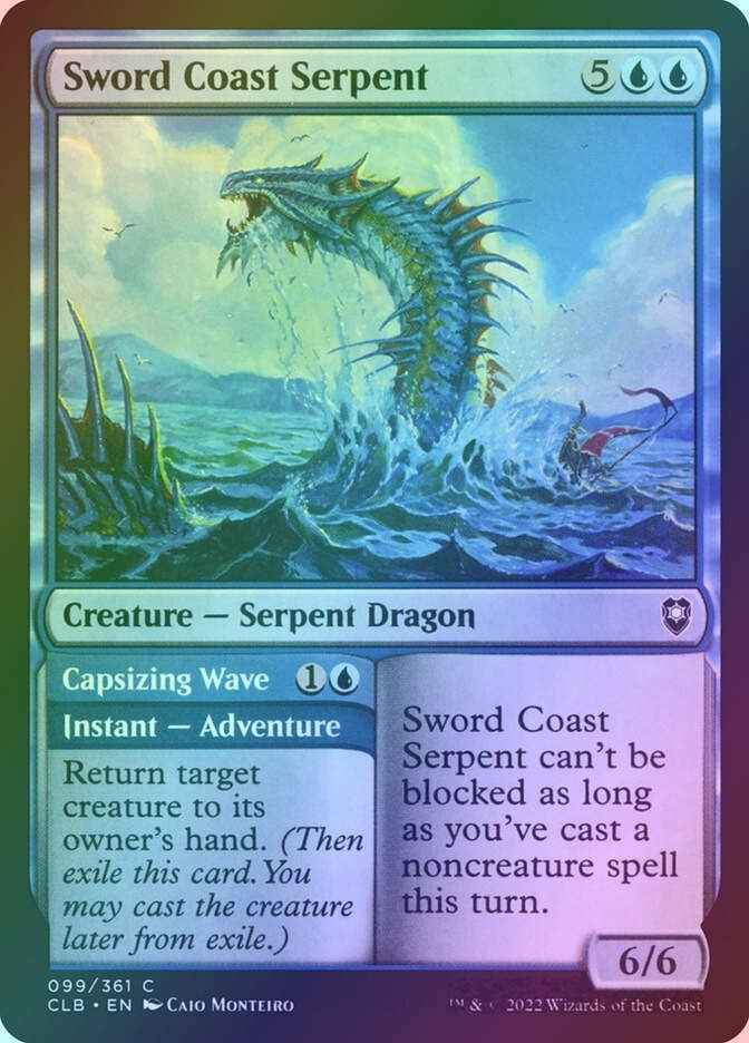 Sword Coast Serpent // Capsizing Wave (CLB) (99) / Foil