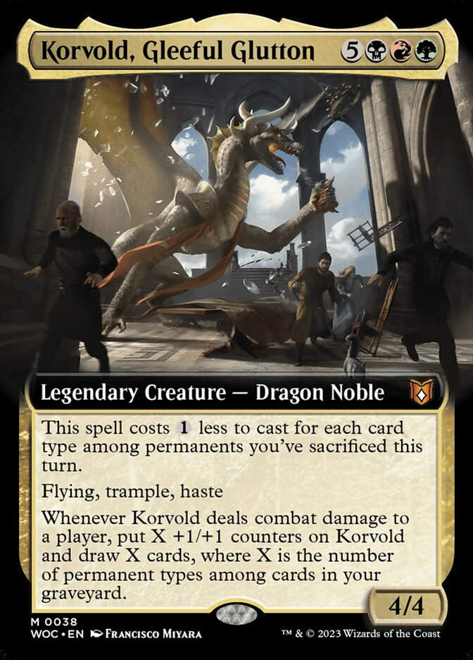 Korvold, Gleeful Glutton (WOC) (38) / Extended Art