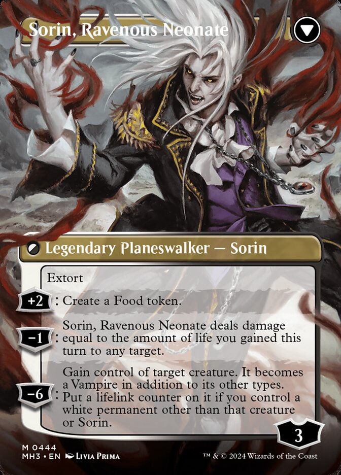 Sorin of House Markov // Sorin, Ravenous Neonate (MH3) (444) / Borderless — cara 2 de 2