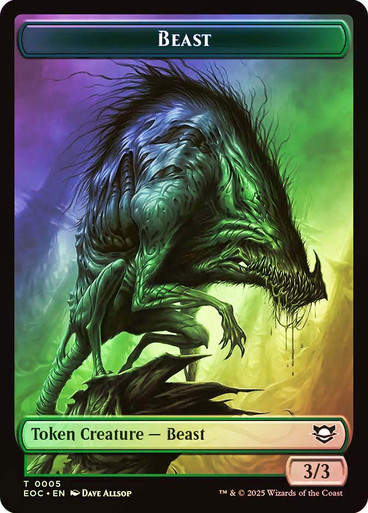 Beast Token (3/3) // Clue Token (TEOC) / Foil