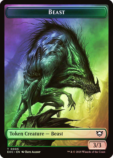 Beast Token (3/3) // Clue Token (TEOC) / Foil