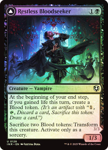 Restless Bloodseeker // Bloodsoaked Reveler (INR) (128) / Foil