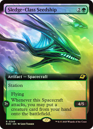 Sledge-Class Seedship (EOE) (346) / Extended Art / Foil