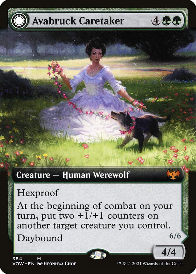 Avabruck Caretaker // Hollowhenge Huntmaster (VOW) (384) / Extended Art