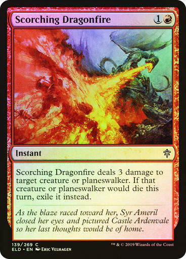 Scorching Dragonfire (ELD) (139) / Foil