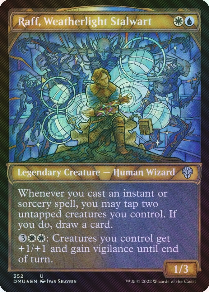 Raff, Weatherlight Stalwart (DMU) (352) / Showcase / Textured Foil
