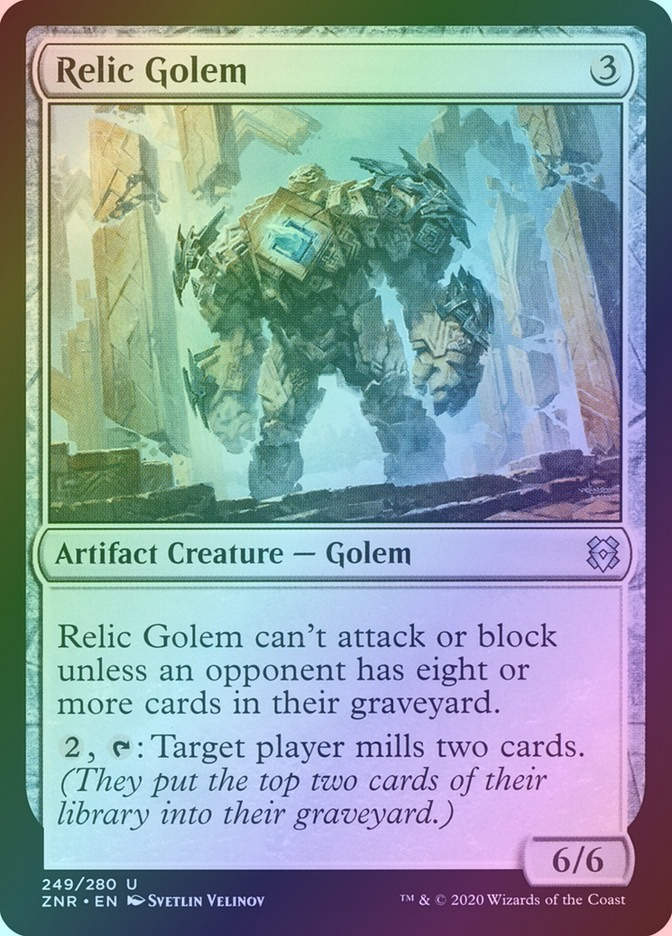 Relic Golem (ZNR) (249) / Foil