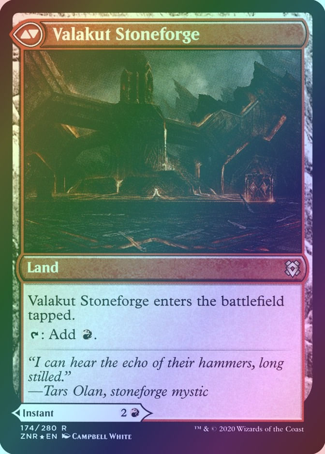 Valakut Awakening // Valakut Stoneforge (PZNR) (174s) / Foil — cara 2 de 2