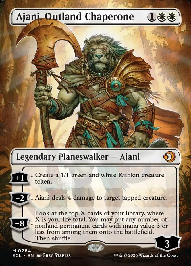 Ajani, Outland Chaperone (ECL) (284) / Borderless