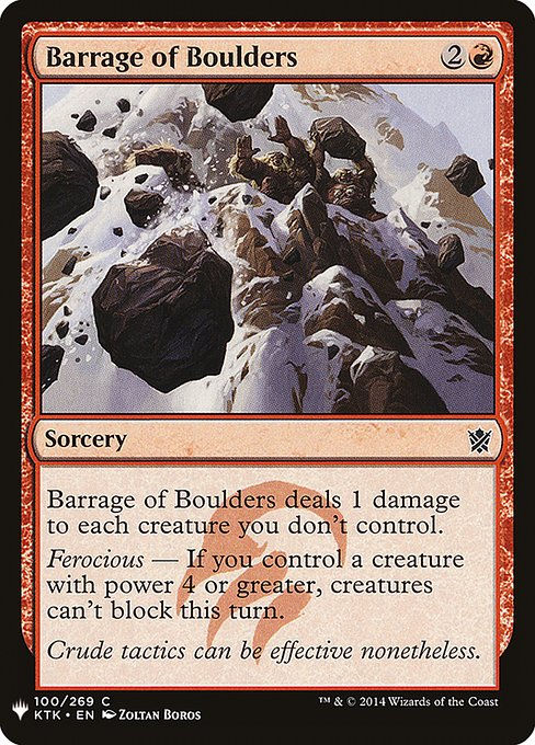 Barrage of Boulders (PLST) (KTK-100)