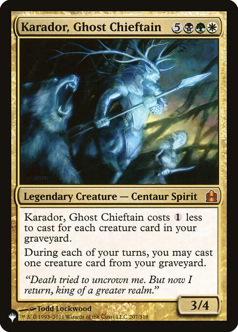Karador, Ghost Chieftain (PLST) (CMD-207)