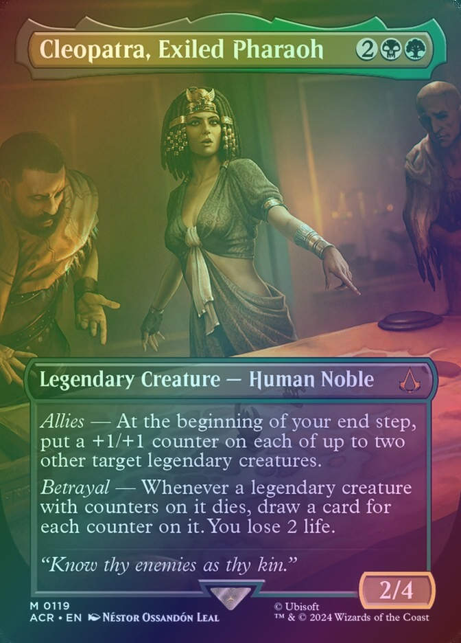 Cleopatra, Exiled Pharaoh (ACR) (119) / Borderless / Foil