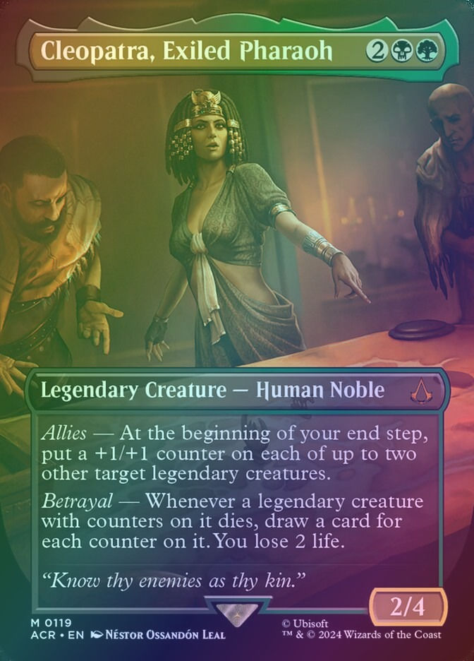 Cleopatra, Exiled Pharaoh (ACR) (119) / Borderless / Foil