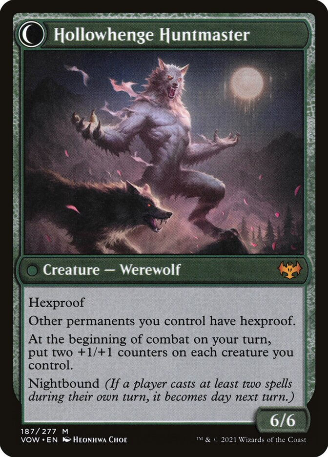 Avabruck Caretaker // Hollowhenge Huntmaster (VOW) (187) — cara 2 de 2