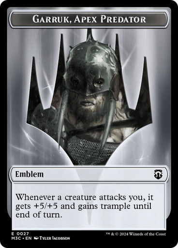 Saproling // Garruk Apex Predator Emblem (TM3C) 7 Ripple Foil — cara 2 de 2