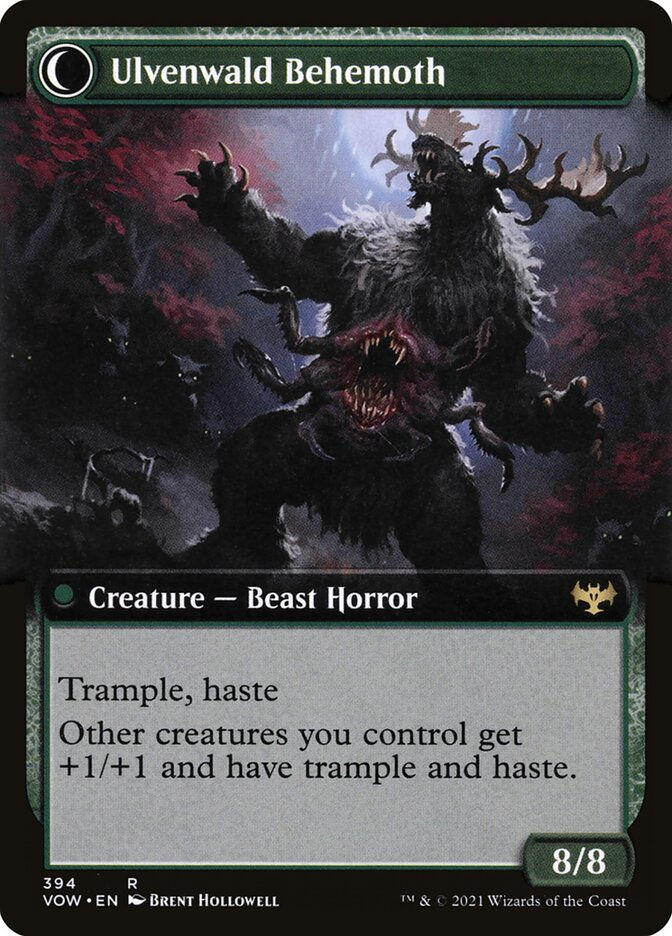 Ulvenwald Oddity // Ulvenwald Behemoth (VOW) (394) / Extended Art — cara 2 de 2