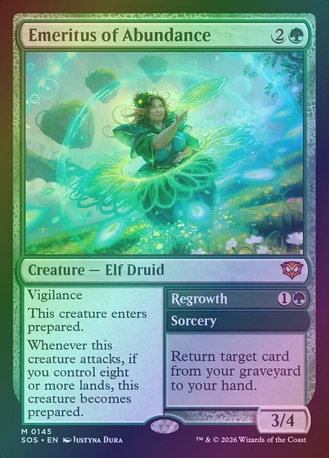 Emeritus of Abundance // Regrowth (SOS) (145) / Foil