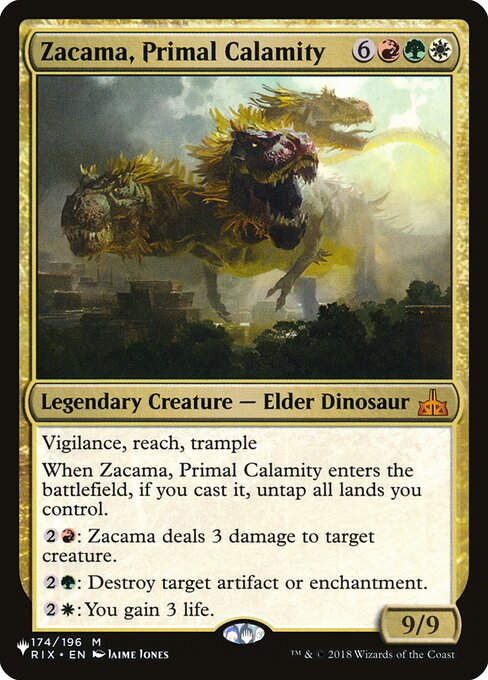 Zacama, Primal Calamity (PLST) (RIX-174)