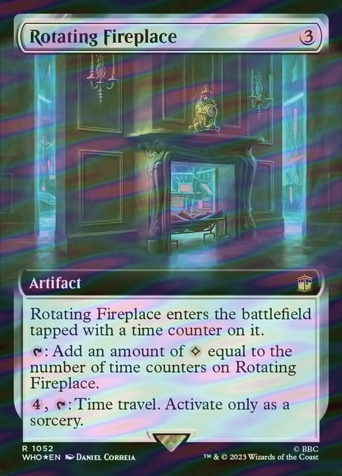 Rotating Fireplace (WHO) (1052) / Extended Art / Surge Foil