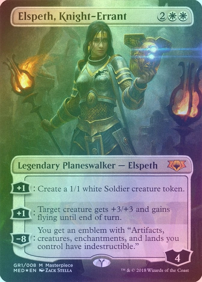 Elspeth, Knight-Errant (MED) (GR1) / Borderless / Foil