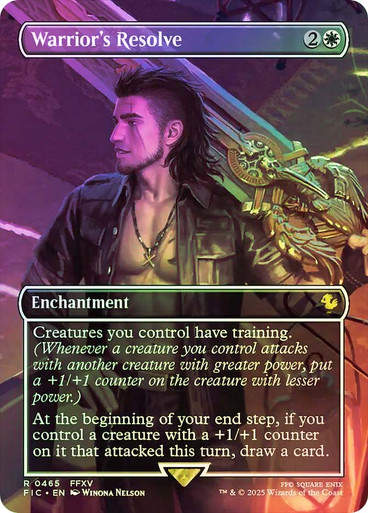 Warrior's Resolve (FIC) (465) / Borderless / Foil