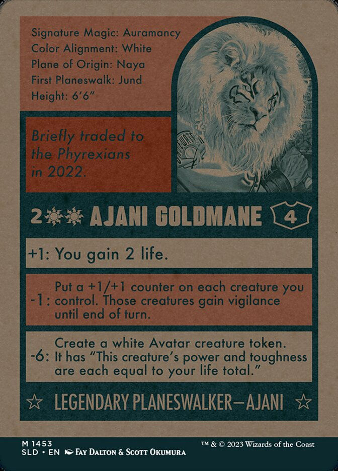 Ajani Goldmane // Ajani Goldmane (SLD) (1453) / Borderless — cara 2 de 2