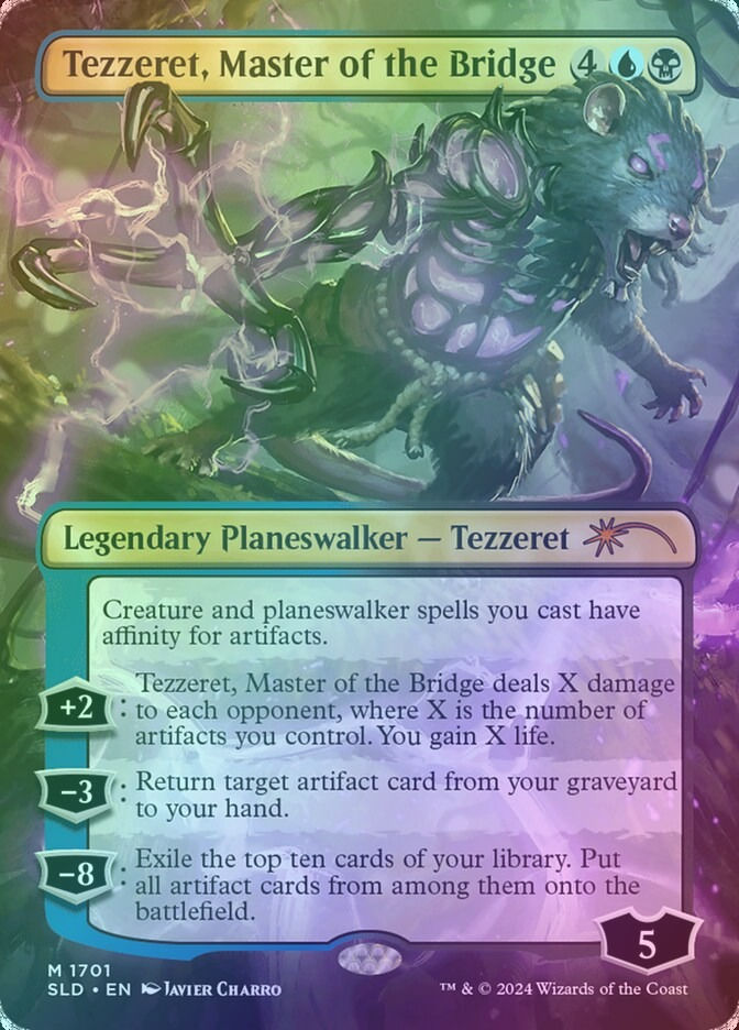 Tezzeret, Master of the Bridge (SLD) (1701) / Borderless / Foil