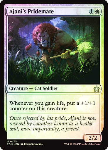 Ajani's Pridemate (FDN) (135) / Foil