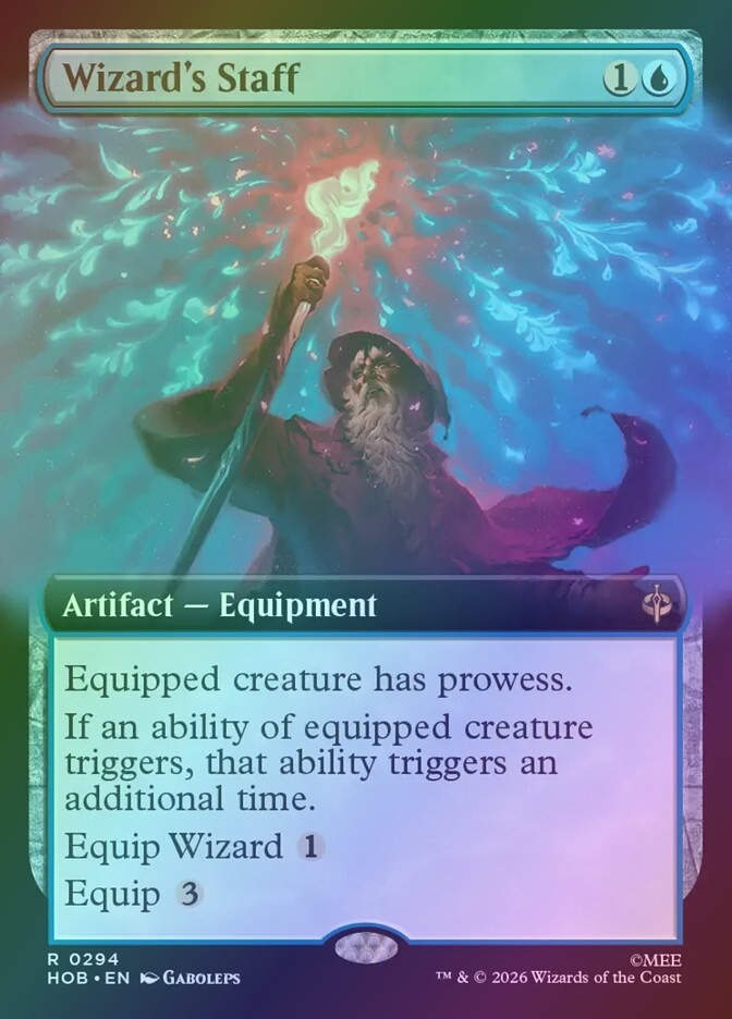 Wizard's Staff (HOB) (294) / Extended Art / Foil