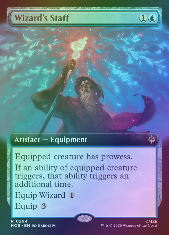 Wizard's Staff (HOB) (294) / Extended Art / Foil
