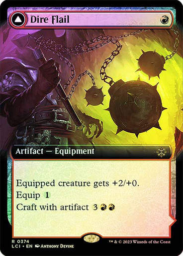 Dire Flail // Dire Blunderbuss (lci) / Extended Art / Foil