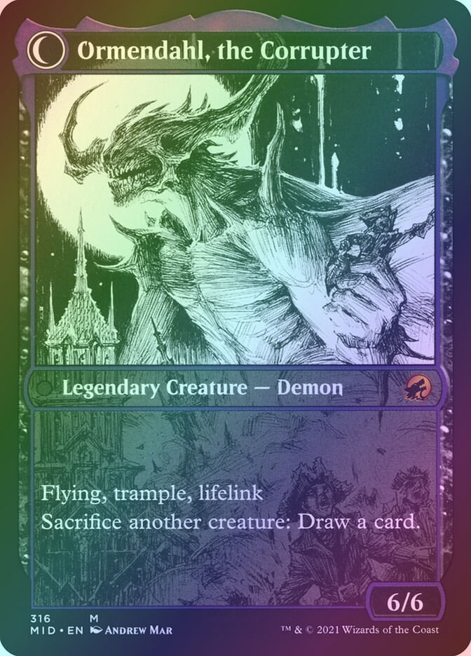 Jerren, Corrupted Bishop // Ormendahl, the Corrupter (MID) (316) — cara 2 de 2