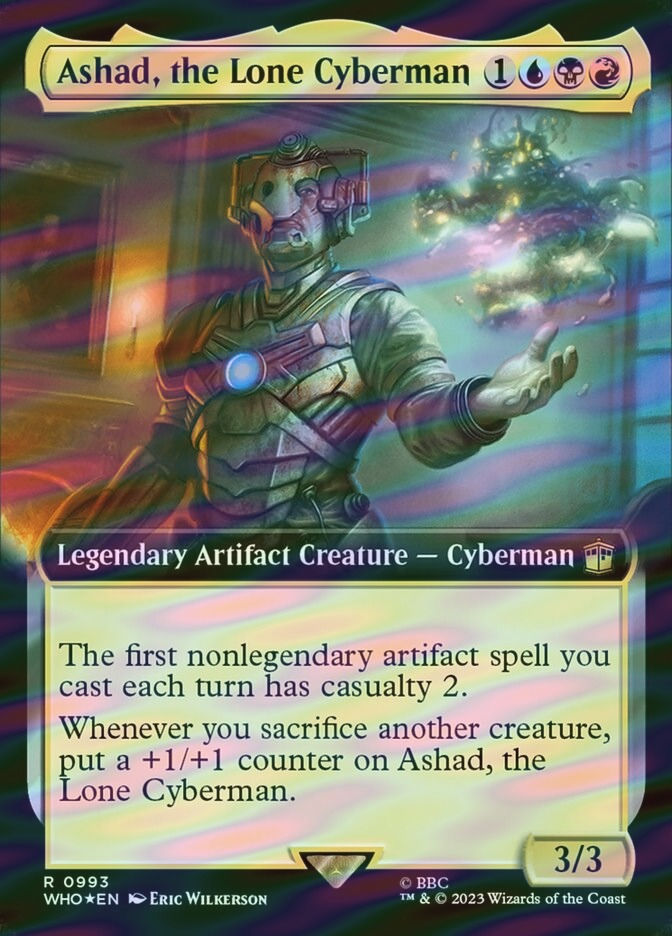 Ashad, the Lone Cyberman (WHO) (993) / Extended Art / Surge Foil