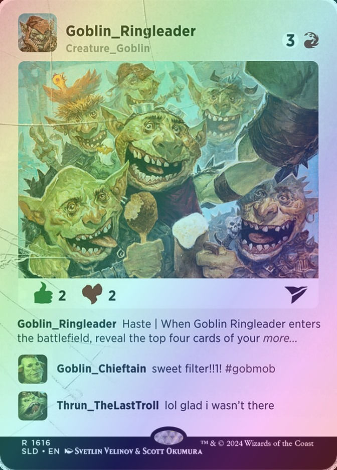 Goblin Ringleader (SLD) (1616) / Borderless / Rainbow Foil