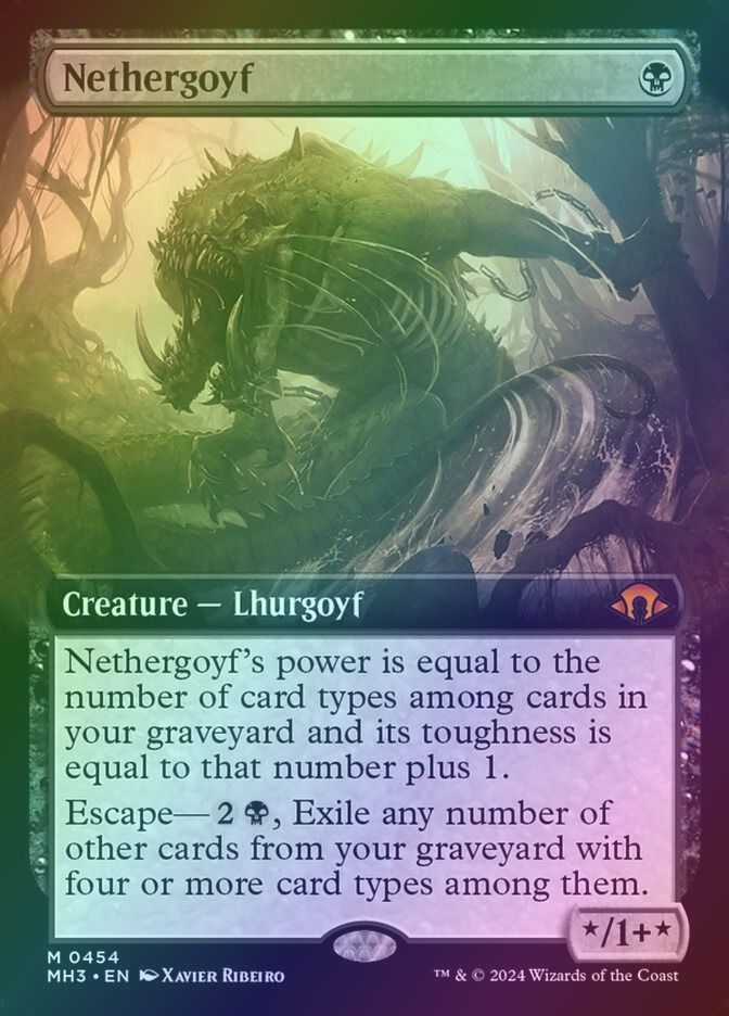 Nethergoyf (MH3) (454) / Extended Art / Foil