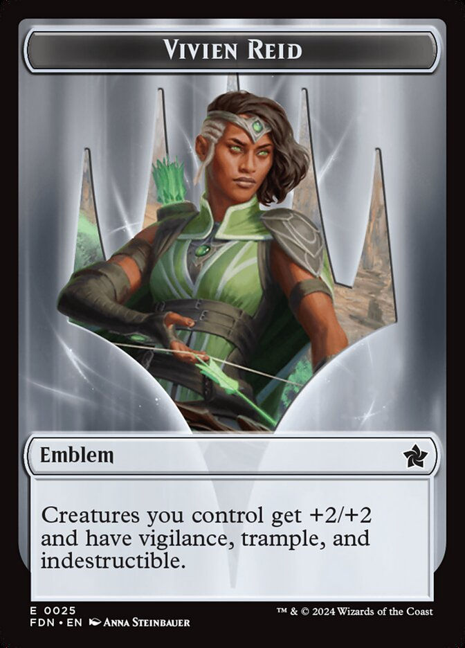 Vivien Reid Emblem // Elf Warrior (TFDN) (25 // 19) — cara 1 de 2