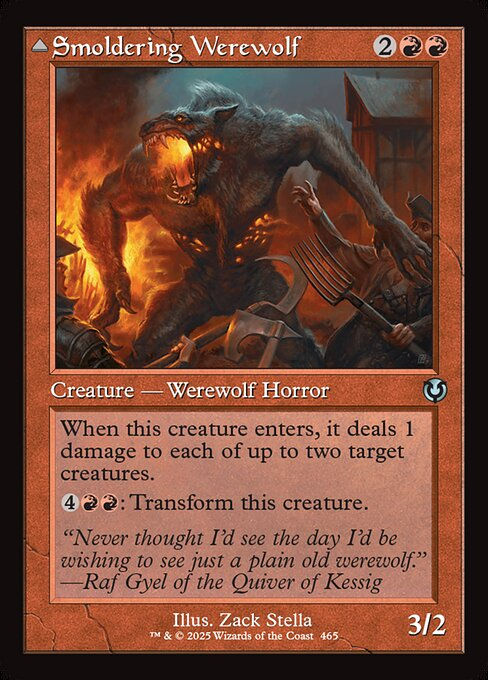 Smoldering Werewolf // Erupting Dreadwolf (INR) (465) / Retro Frame